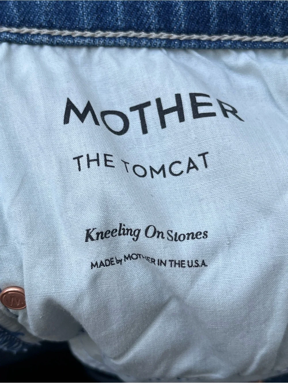 Mother Superior The Tomcat Jeans Denim  Kneeling On Stones 30